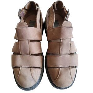 Vintage Karl Kani Men Sandals 10.5 Leather Closed Toe Fisherman 90s Hip Hop